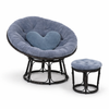  GHẾ PAPASAN ĐƯỜNG KÍNH 1M khung thép giả mây, ghế thư giãn 