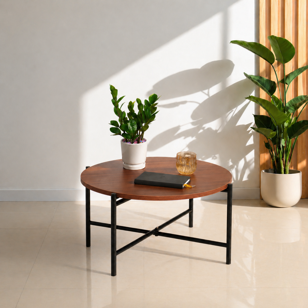  Bàn tròn decor phòng khách – bàn trà tròn nhỏ gọn hiện đại 