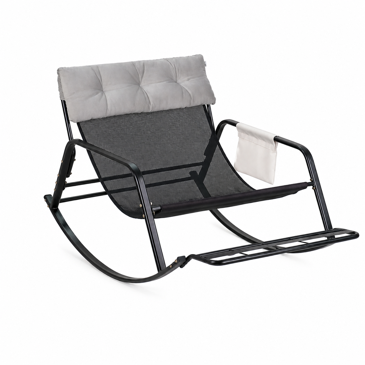  Gối Đầu mùa hè MÀU GHI cho ghế bập bênh đôi Minh Phát - Vải nhung cao cấp bông bi 100% - Chỉ gồm gối đầu mùa hè 
