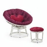  GHẾ PAPASAN ĐƯỜNG KÍNH 1M khung thép giả mây, ghế thư giãn 