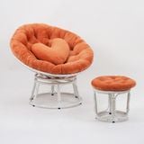  GHẾ PAPASAN ĐƯỜNG KÍNH 1M khung thép giả mây, ghế thư giãn 