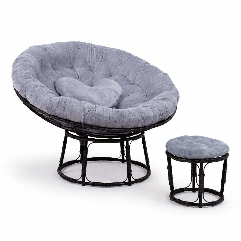  Ghế PAPASAN ĐƯỜNG KÍNH 1M2 khung thép giả mây 