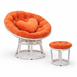 Đôn để chân ghế lười tròn papasan khung thép sơn tĩnh điện giả mây kèm đệm ngồi tròn - Minh Phát Furniture đôn  ghế 