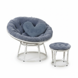  GHẾ PAPASAN ĐƯỜNG KÍNH 1M khung thép giả mây, ghế thư giãn 