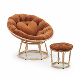  GHẾ PAPASAN ĐƯỜNG KÍNH 1M khung thép giả mây, ghế thư giãn 