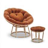  GHẾ PAPASAN ĐƯỜNG KÍNH 1M khung thép giả mây, ghế thư giãn 