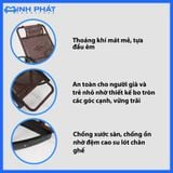  Ghế bập bênh Tanky lưng đan thủ công thiết kế cổ điển, ghế bập bênh người già, ghế bập bênh Minh Phát, ghế ban công 