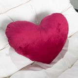  Gối ôm trái tim vải nhung bông bi kích thước 30cm x 25cm x 10cm, gối ôm trang trí, decor phòng ngủ 