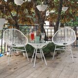  Bộ bàn ghế ban công giả mây lõi thép đặc, chung cư, sân vườn, 2 ghế một bàn, bàn ghế ngoài trời, thư giãn ban công 