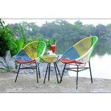  Bộ bàn ghế ban công giả mây lõi thép đặc, chung cư, sân vườn, 2 ghế một bàn, bàn ghế ngoài trời, thư giãn ban công 