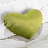  Gối ôm trái tim vải nhung bông bi kích thước 30cm x 25cm x 10cm, gối ôm trang trí, decor phòng ngủ 
