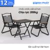  [Combo 4 Ghế 1 Bàn] Ghế camping, ghế gấp gọn quán cafe 