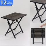  Bàn ghế gấp Minh Phát bản thép dày 1.2mm bàn mặt gỗ, ghế camping, bàn ghế cafe, bàn ghế ban công, bàn ghế ngoài trời 