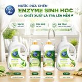  Nước rửa chén Enzyme sinh học Pure Air Hương Trà và Sả chanh, 2,3kg 
