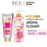  Combo Sữa tắm Aroma Flower 640g + Sữa dưỡng thể Aroma Flower 300g 