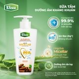  Sữa tắm Dưỡng ẩm Kháng khuẩn The mát Hương Quế, Kleen 850g 