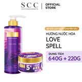  Combo Sữa tắm Love Spell 640g + Tẩy tế bào da chết Love Spell 220g 
