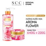  Combo Sữa tắm Aroma Flower 640g + Tẩy tế bào da chết Aroma Flower 220g 