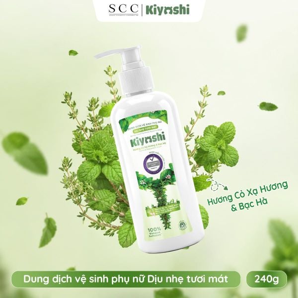 Dung Dịch Vệ Sinh Phụ Nữ Dịu Nhẹ Tươi Mát, Kiyoshi 240g