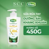  Sữa rửa tay Dưỡng ẩm Kháng khuẩn Hương Gỗ, Kleen 450g 