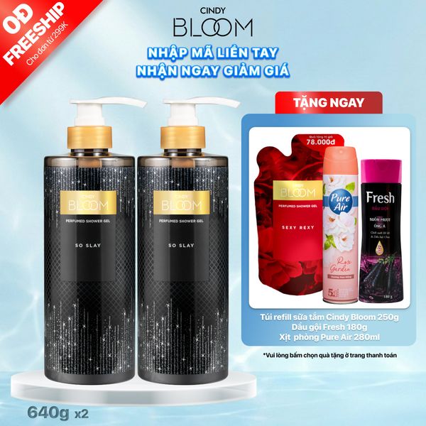 Combo 2 Sữa Tắm Nước Hoa CINDY BLOOM So Slay Hương Cuốn Hút, Thanh Lịch 640g/chai