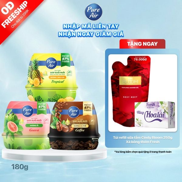 Combo 3 Sáp Thơm Đuổi Muỗi Khử Mùi PURE AIR 180g