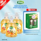  Combo 3 Sữa rửa tay Kleen Làm sạch Giúp kháng khuẩn Giúp dưỡng ẩm 500ml (3 x 500ml) 