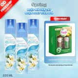  Combo 3 Chai Xịt Phòng Nước Hoa SPRING Hương Thơm Dễ Chịu Khử Mùi Hiệu Quả 225ml/chai 