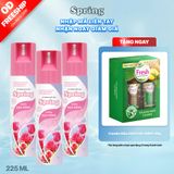  Combo 3 Chai Xịt Phòng Nước Hoa SPRING Hương Thơm Dễ Chịu Khử Mùi Hiệu Quả 225ml/chai 