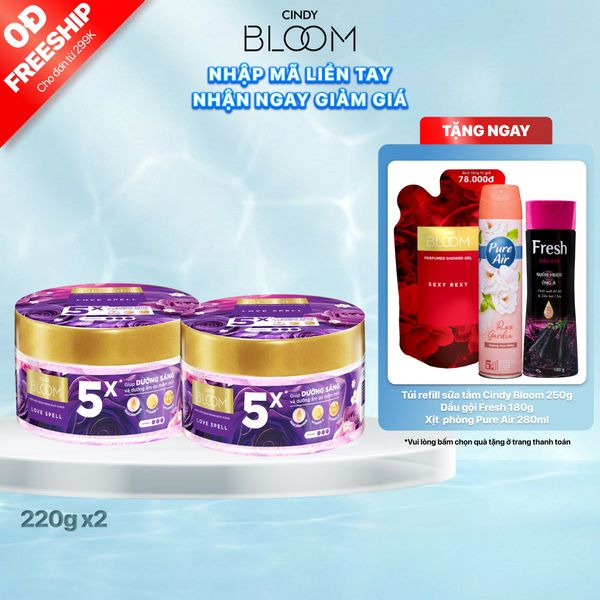 Combo 2 Tẩy tế bào da chết Love Spell 220g