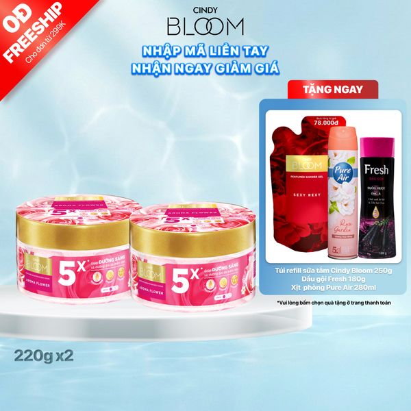 Combo 2 Tẩy tế bào da chết Aroma Flower 220g