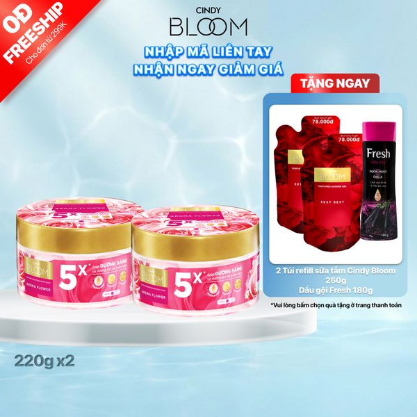 Combo 2 Tẩy tế bào da chết Aroma Flower 220g