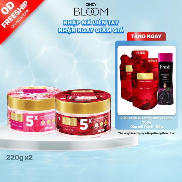 Combo Tẩy tế bào da chết Sexy Rexy + Aroma Flower 220g