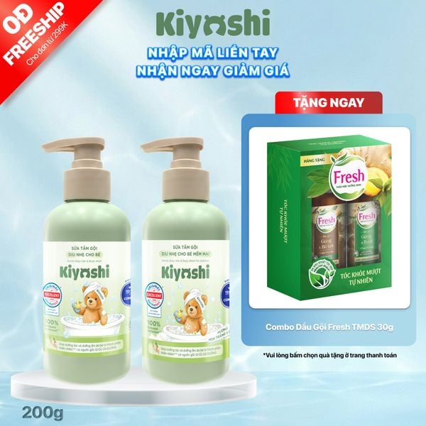 Sữa tắm gội dịu nhẹ cho bé, Kiyoshi 200g