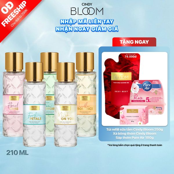 Xịt thơm tóc & cơ thể Cindy Bloom 210ml