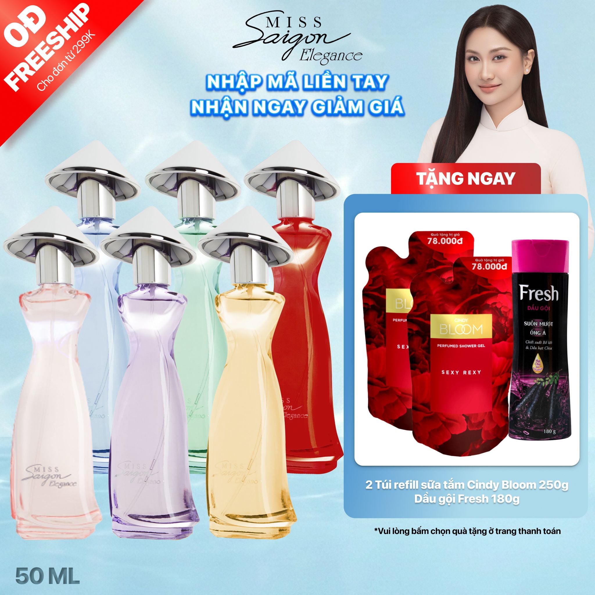  Nước Hoa Nữ Miss Saigon Hương Thơm Nữ Tính, Lưu Hương Lâu 50ml 