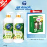  Nước rửa chén Enzyme sinh học Pure Air Hương Trà và Sả Canh/Gừng, 750g 
