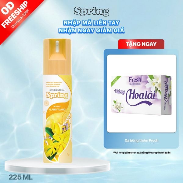 Xịt phòng nước hoa Spring- Hương hoa Ylang Ylang, 225ml
