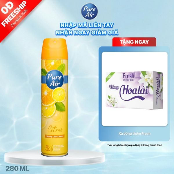 Xịt phòng Pure Air 280ml - Cam chanh