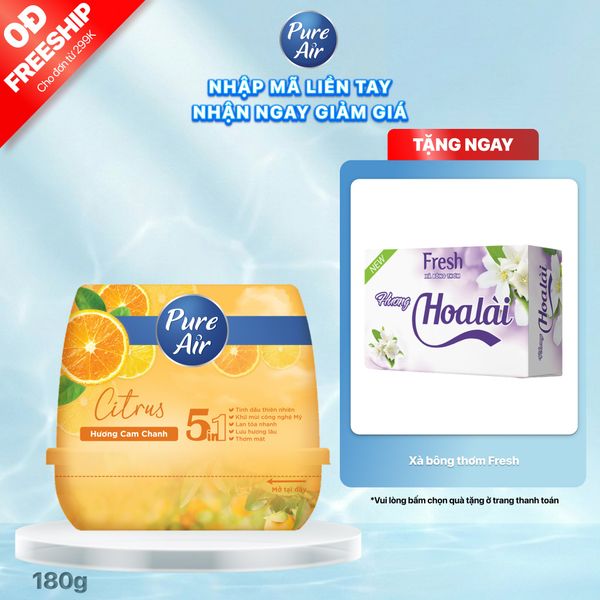 Sáp thơm khử mùi Pure Air hương cam chanh 180g
