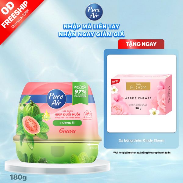 Sáp thơm Pure Air đuổi muỗi Guava Hương Ổi, 180g