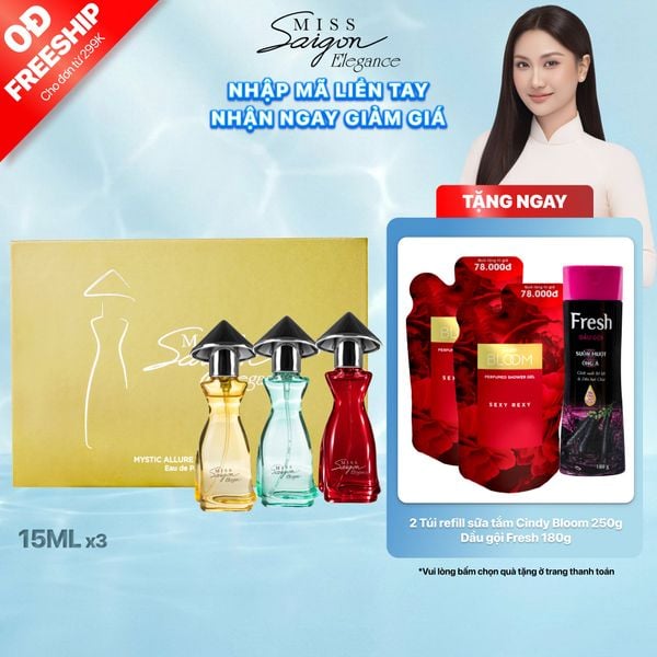 Bộ sưu tập Nước hoa Miss Saigon Elegance - Mystic Allure (3 chai x 15ml)