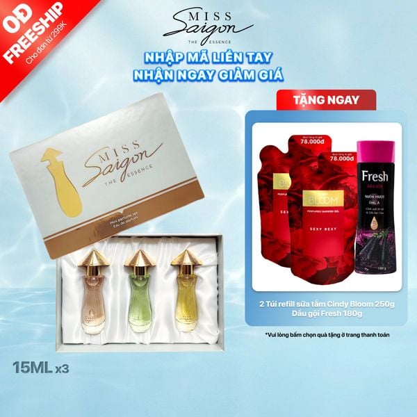 Bộ Sưu Tập 3 Chai Nước Hoa MISS SAIGON THE ESSENCE Travel Size 15mlx3 Chai