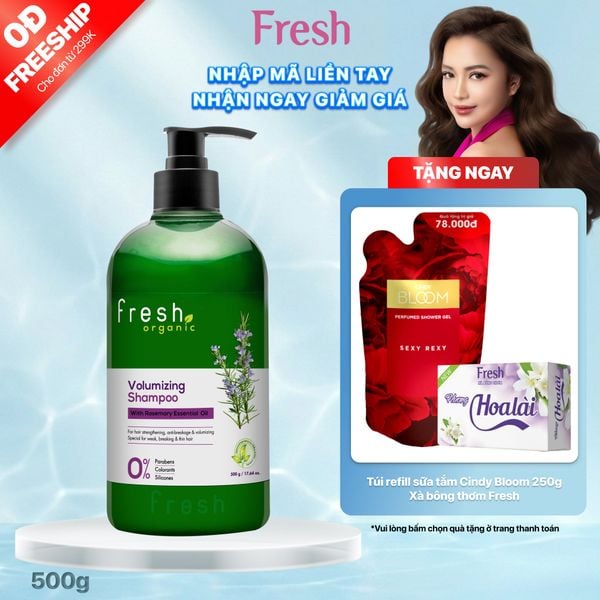 Dầu Gội FRESH ORGANIC Tinh Chất Hương Thảo Giảm Gãy Rụng Volumizing 500g