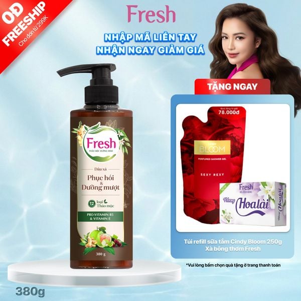 Dầu Xả FRESH Thảo Mộc Dưỡng Sinh Phục Hồi Và Dưỡng Mượt Tóc Hư Tổn 380g