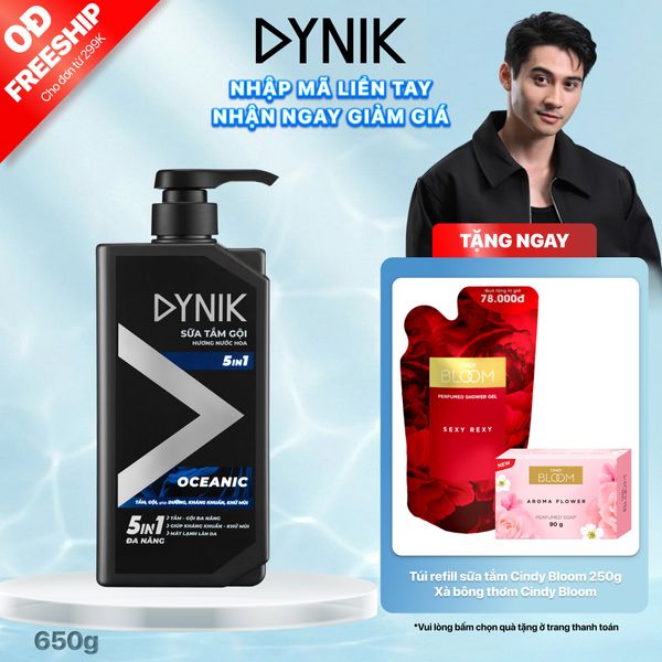 Sữa tắm gội 5in1 Hương nước hoa Dynik - Oceanic, 650g