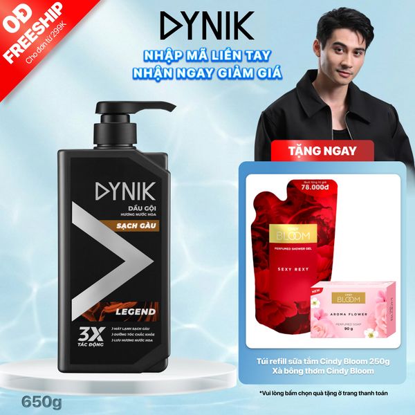 Dầu gội sạch gàu Hương nước hoa Dynik - Legend, 650g