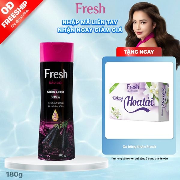 Dầu Gội FRESH Thiên Nhiên Chiết Xuất Bồ Kết Suôn Mượt Óng Ả 180g/chai