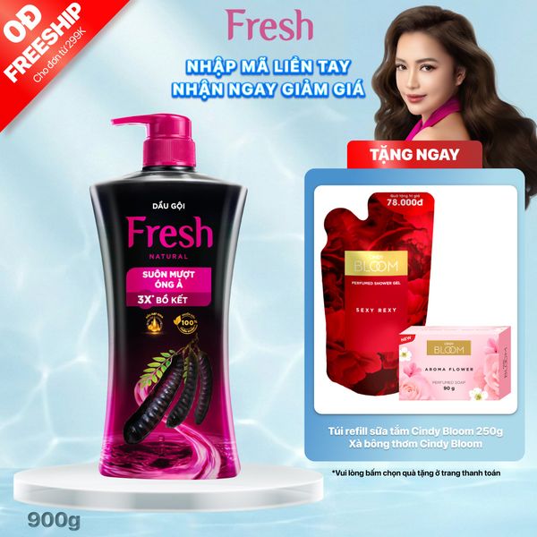 Dầu gội Fresh natural Suôn mượt óng ả- Bồ kết, 900g