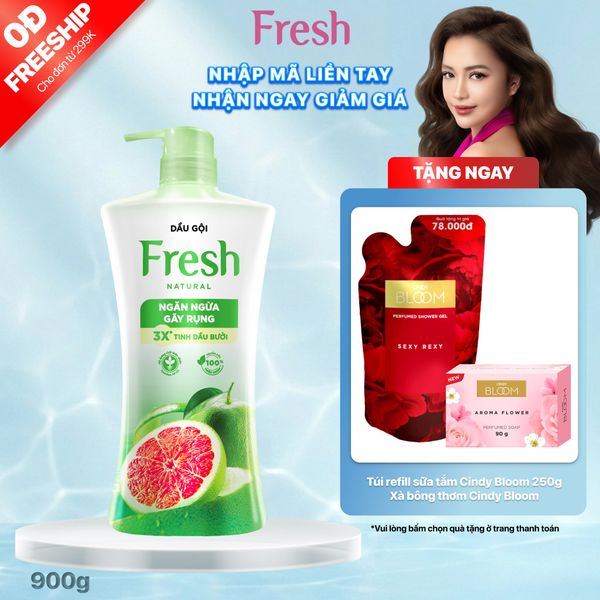 Dầu gội Fresh Natural Ngăn ngừa gãy rụng- Tinh dầu Bưởi, 900g